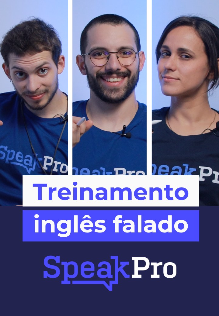 Treinamento de inglês falado SpeakPro, com Jonathan, Christopher e Laissa